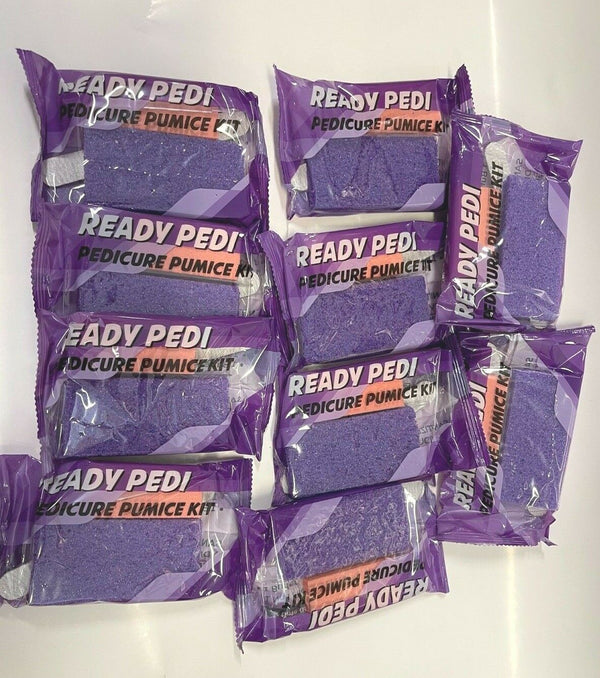 Ready Pedi | Nail File Buffer Pedicure similar Red Pumice Disposable Kit 4 PCS