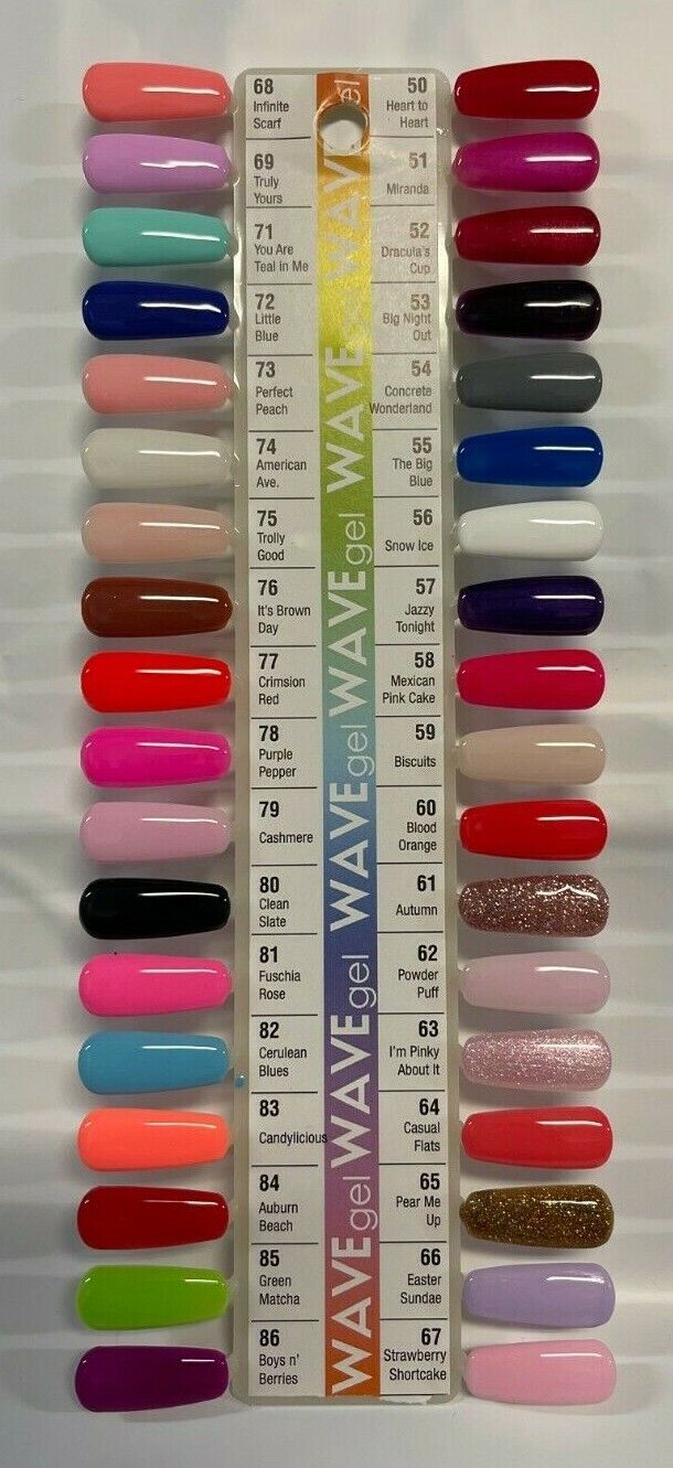 Wavegel | Color chart | Color Sample Chart Palette Display NEW (50 - 228)