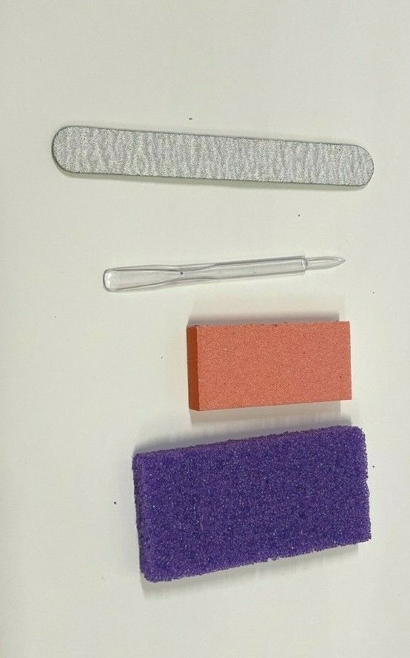 Ready Pedi | Nail File Buffer Pedicure similar Red Pumice Disposable Kit 4 PCS