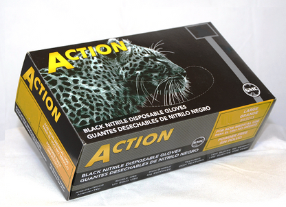 Action - Industrial Black Nitrile - Size S/M/L/XL/XXL - 10 box of 100