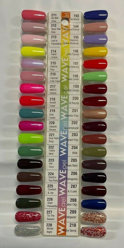Wavegel | Color chart | Color Sample Chart Palette Display NEW (50 - 228)