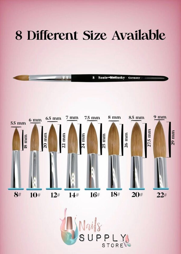Sonic Kolinsky │ Acrylic Nail Brush │ Size #8
