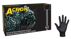 Acción - Nitrilo Negro Industrial - Talla S/M/L/XL/XXL - 10 caja de 100 