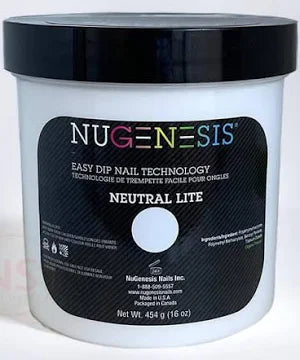 Nugenesis - 100% Pure Nail Dipping Powder - Pink & White Refill 16oz,