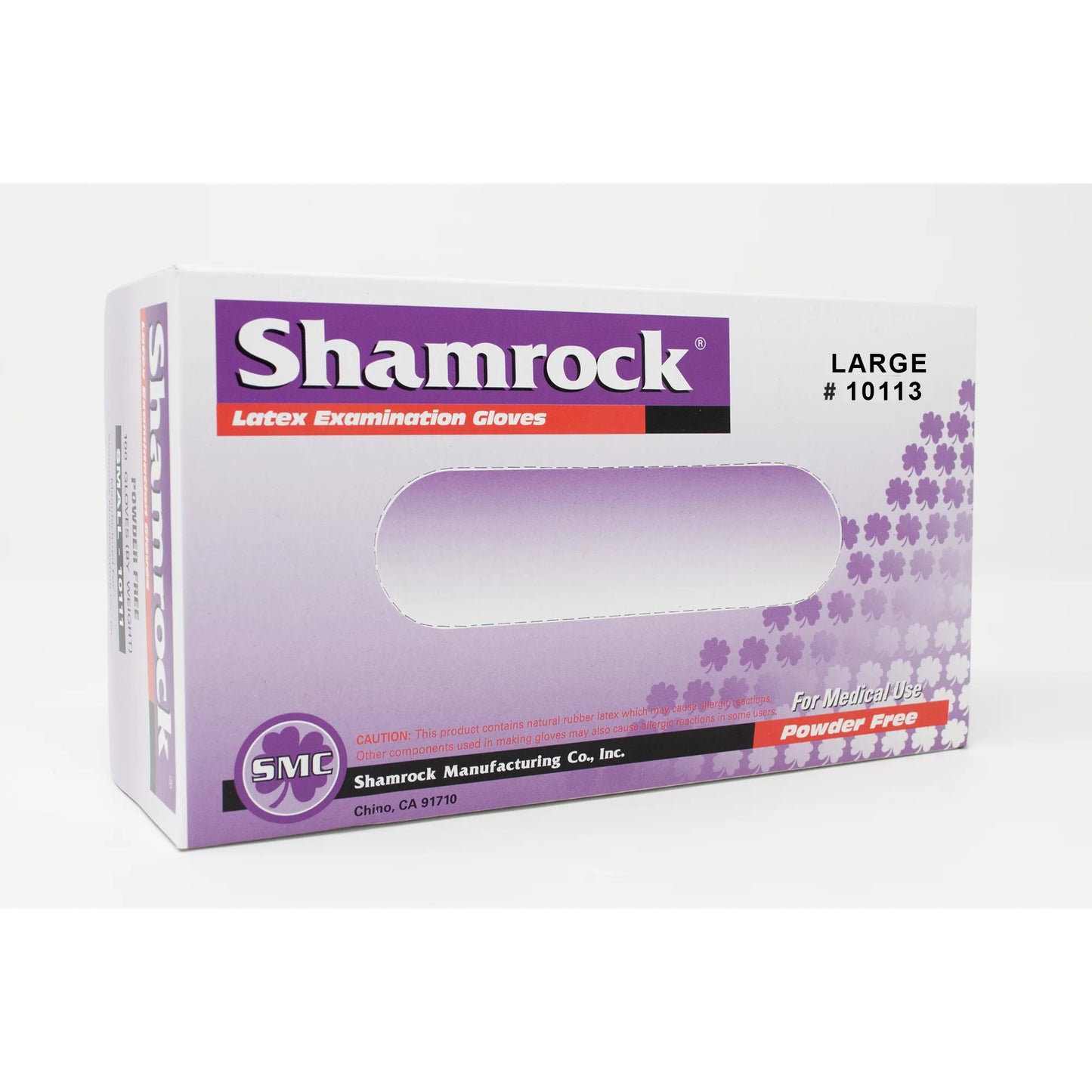 Shamrock - Powder Free Textured Latex medical Examination Gloves - Size L, Pack of 500 Gloves